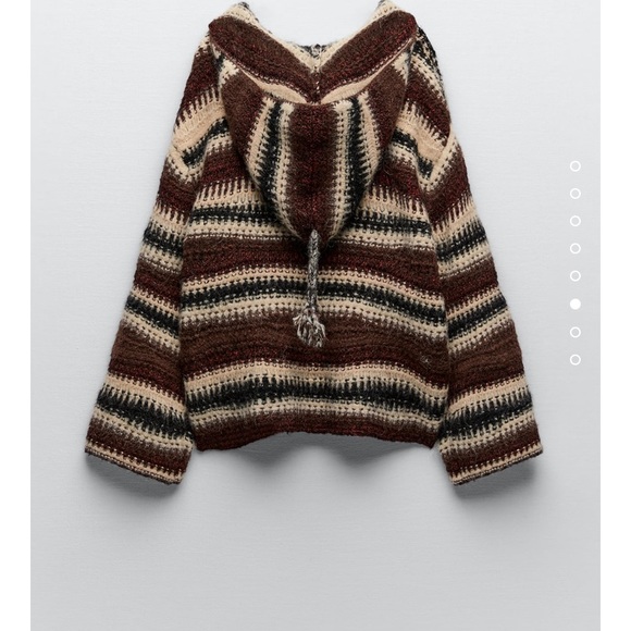 Zara | Wool Alpaca Limited Edition Striped Beatnik Sweater - Picture 3 of 6